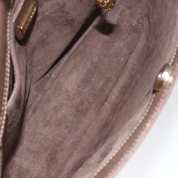 GUCCI Web Sherry Line Shoulder Bag Leather Brown Gold 001 01 13 001 01 13 - Picture 16 of 16